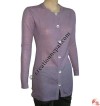 Round-neck long size cardigan sweater