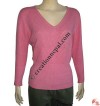 V-neck check sweater