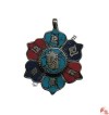 3-color Stone setting metal pendant