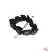 Peace signs carved bone bracelet