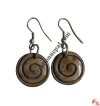 Spiral carved bone ear ring1