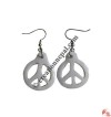 Peace sign bone ear ring