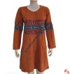 Patch join hand paint rib dress