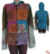 Peace-spiral sign rib jacket
