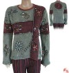 Hand painted long sleeve rib t-shirt