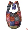 Layer-cut patch-work stone wash Lama bag