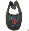 Peace sign layer patch-work bag
