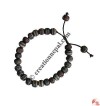 Decorated bone beads wristband
