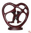 Artistic heart shape resin decorative