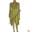 Cotton lace-top frills dress