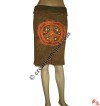 Rib big peace mini-skirt