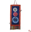 Om Ha Hum mantra brocade wall hanging
