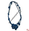 Felt string and beads Hippie necklace