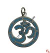 Sanskrit OM round mantra amulet