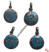 Tiny size stone chips brass locket 1