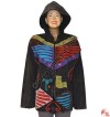 Hand emb and razor cut design cotton jacket