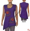 Sleeveless cotton circle design string top