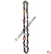 Felt swirl beads and rings necklace