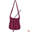 Dots and string design felt bag