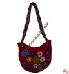 Braided strap flower felt bag