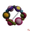 Circled balls felt bracelet
