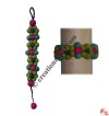 Tiny balls flower felt bracelet