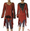Hand-emb printed Ice-hood fine rib top dress2