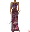 Tie-dye viscose tube mini dress
