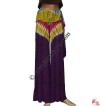 Tie-dye viscose round tie-up trouser