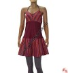 Stripes cotton center plain halter top
