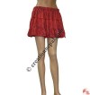Printed fine rib mini skirt