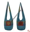 Peace patch razor-cut design cotton lama bag