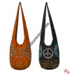 Om and big peace cotton lama bag