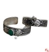 Simple filigree Single stone bangle