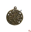 Om round mandala pendent