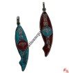 Fish shape mantra pendent