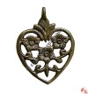 Flower heart pendent