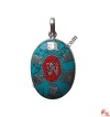 Oval shape mantra ghau pendant