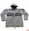 Woolen simple hooded jacket