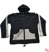 Woolen sleeves joined jacket
