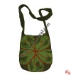 Flower design felt shoulder bag