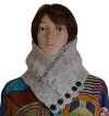 Woolen braided and button design snood