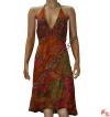 Cotton patch-work halter dress