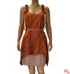 Plain  2-layer cotton dress
