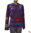 Hand emb patch-work rib hoodie1