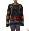 Hand emb patch-work rib hoodie2