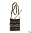 Hemp-cotton strappy passport bag