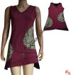 V-neck over-lock dress
