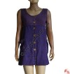 Hand sewn design cotton mini dress