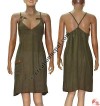 Unique knit cotton halter dress